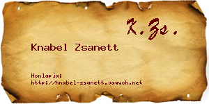 Knabel Zsanett névjegykártya