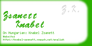zsanett knabel business card
